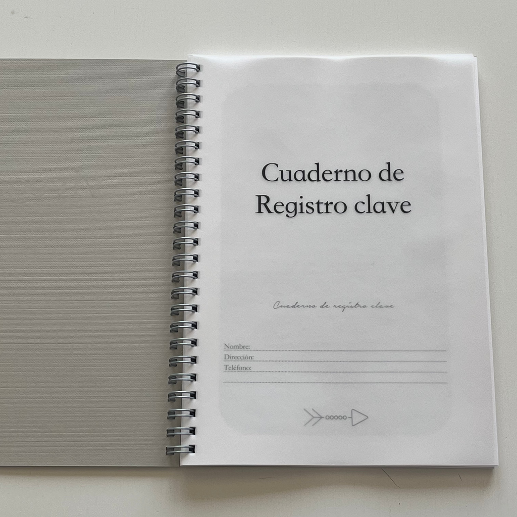 Cuaderno de registro clave